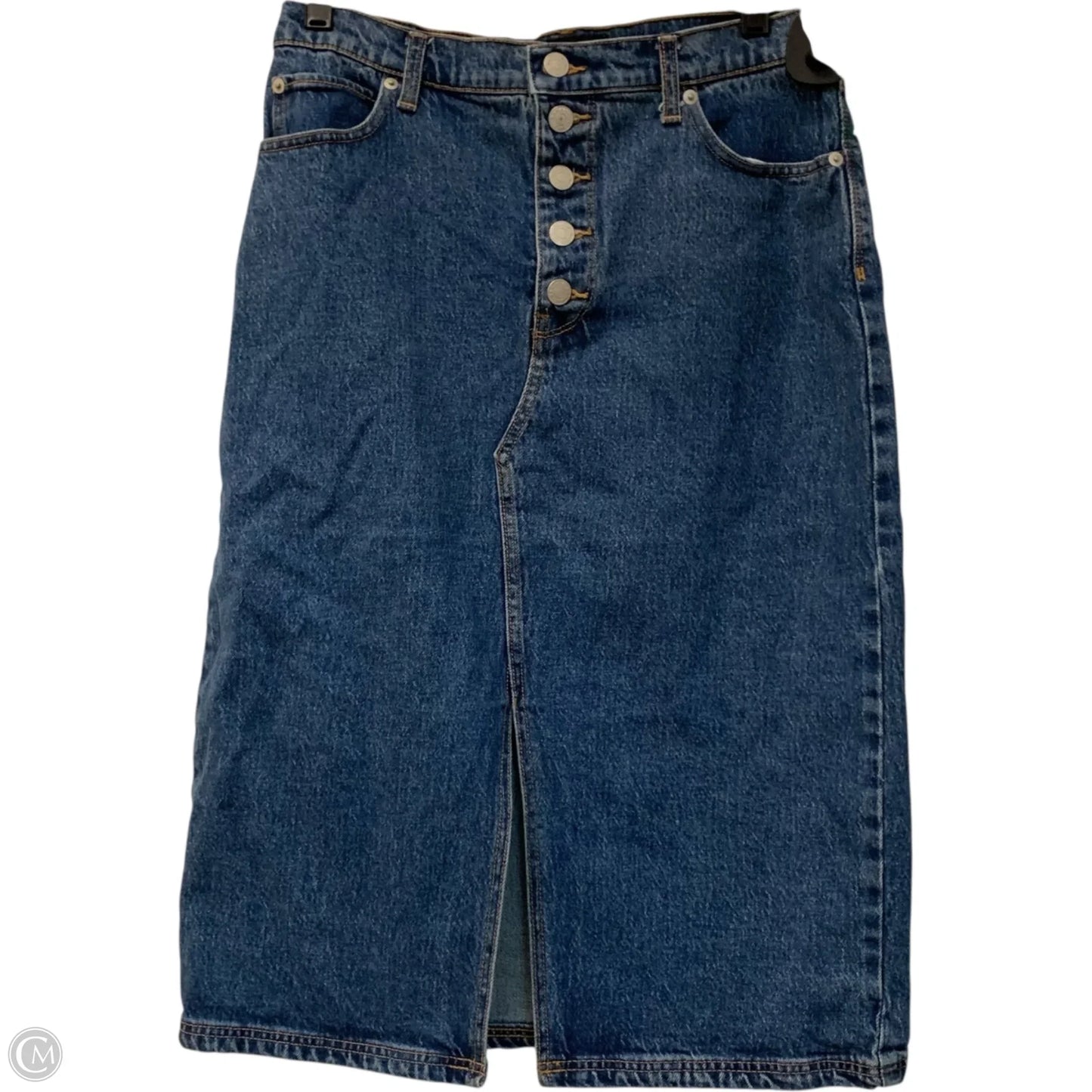 Skirt Midi By Banana Republic In Blue Denim, Size: S