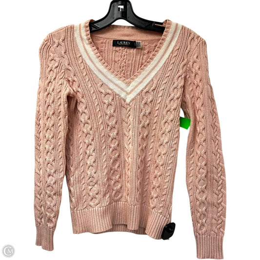 Sweater By Lauren By Ralph Lauren In Pink, Size: Xxs