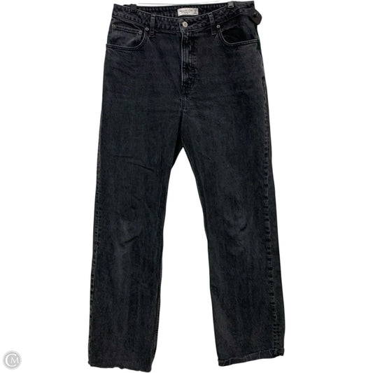Jeans Boyfriend By Abercrombie And Fitch In Black Denim, Size: 12l