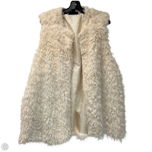 Vest Faux Fur & Sherpa By Jennifer Lauren In Cream, Size: 3x