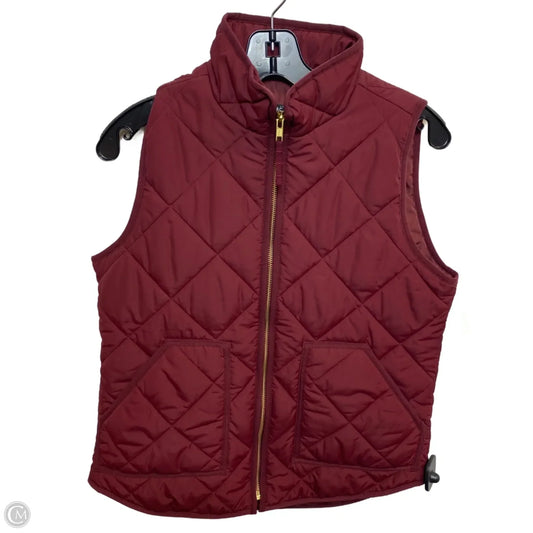 Vest Puffer & Quilted By J. Crew In Red, Size: S