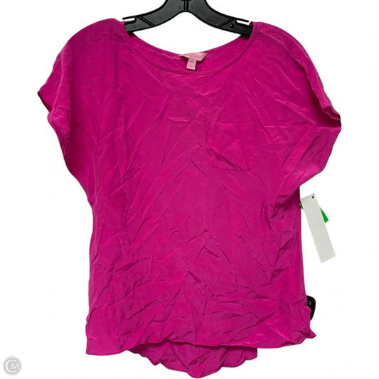 Top Short Sleeve Designer By Lilly Pulitzer In Pink, Size: S