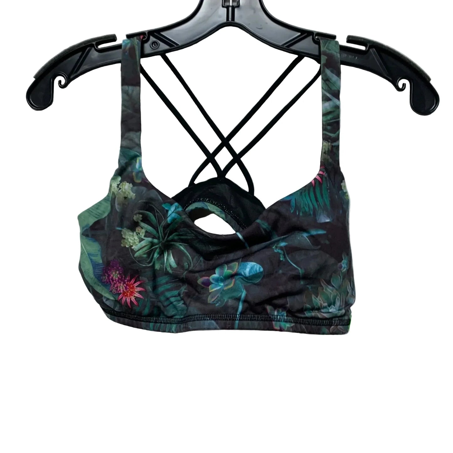 Athletic Bra By Lululemon In Tropical Print, Size: M