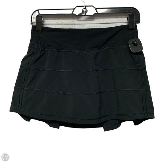 Athletic Skort By Lululemon In Black, Size: S