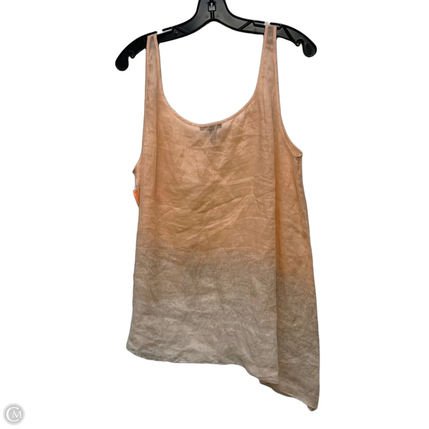 Top Sleeveless By Eileen Fisher In Cream & Pink, Size: L