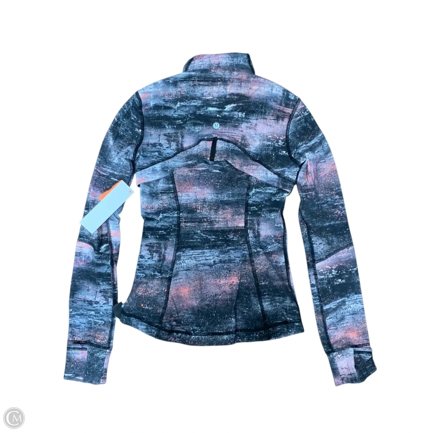 Athletic Jacket By Lululemon In Grey & Pink, Size: S