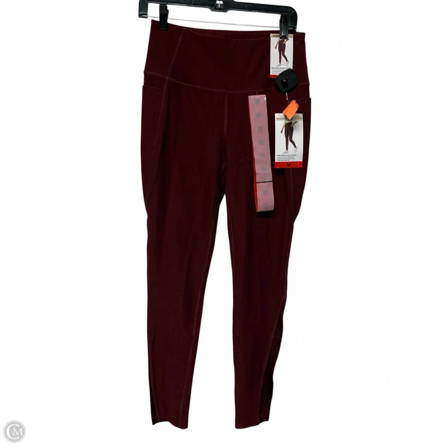 Athletic Leggings By Mondetta In Maroon, Size: M