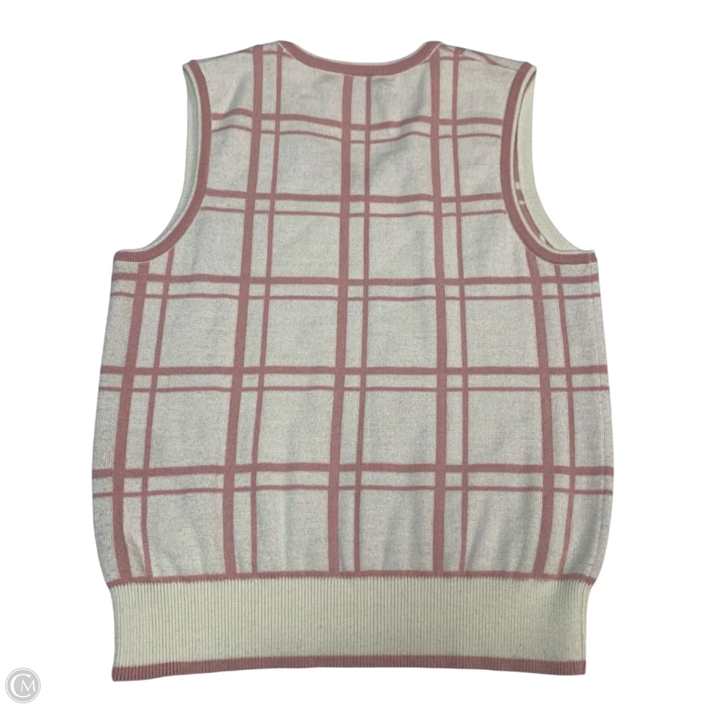 Vest Designer By Tory Burch In Blue & White, Size: S