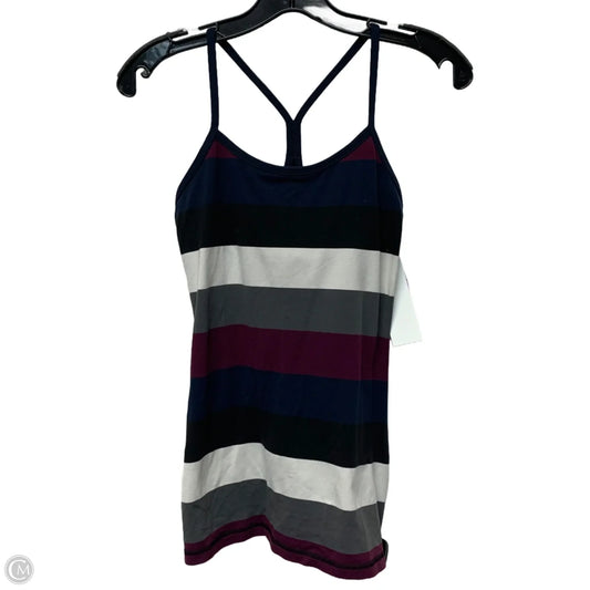 Athletic Tank Top By Lululemon In Striped Pattern, Size: S