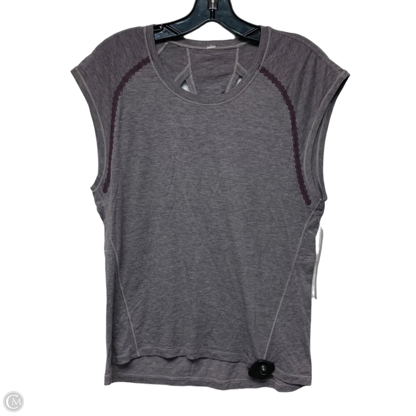 Athletic Top Short Sleeve By Lululemon In Purple, Size: S