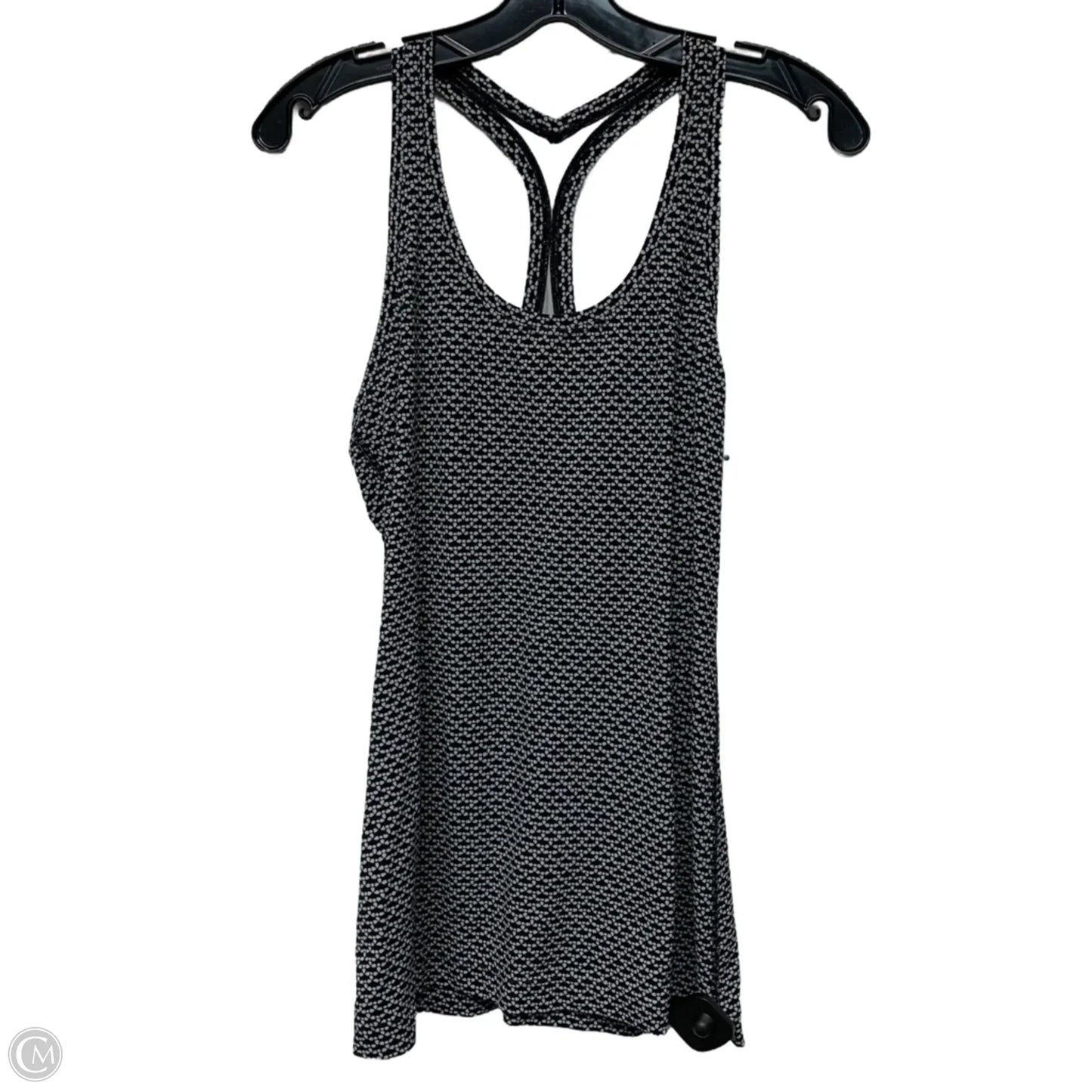 Athletic Tank Top By Lululemon In Black & White, Size: M