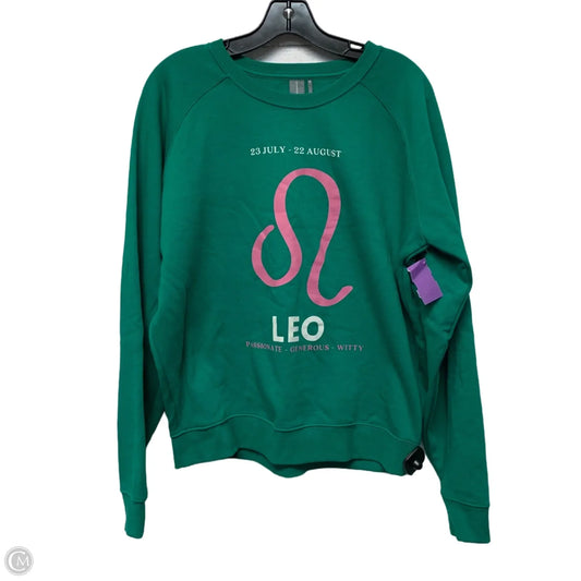 Sweatshirt Crewneck By Anthropologie In Green, Size: M