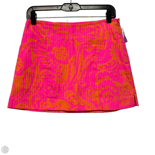 Skort Designer By Lilly Pulitzer In Orange & Pink, Size: S