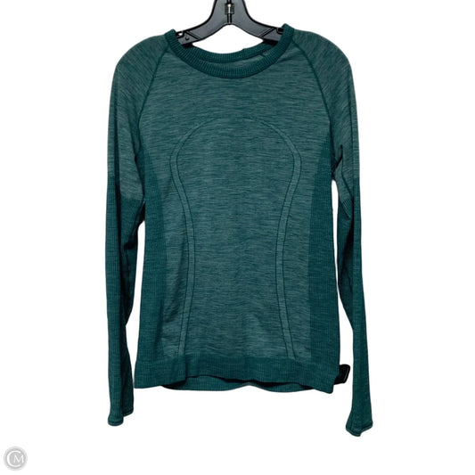 Athletic Top Long Sleeve Crewneck By Lululemon In Green, Size: M