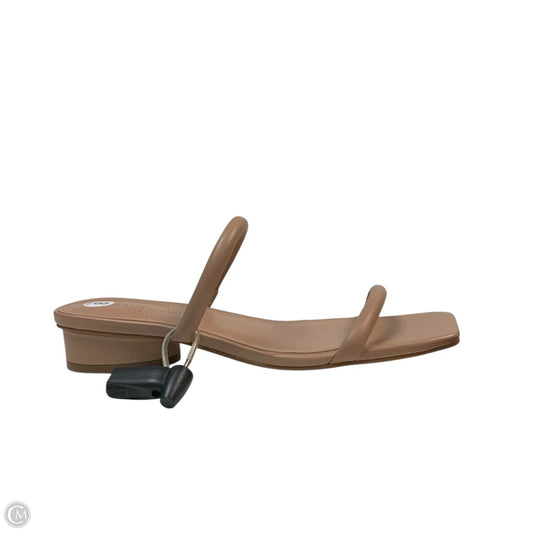 Sandals Heels Block By Marc Fisher In Tan, Size: 8