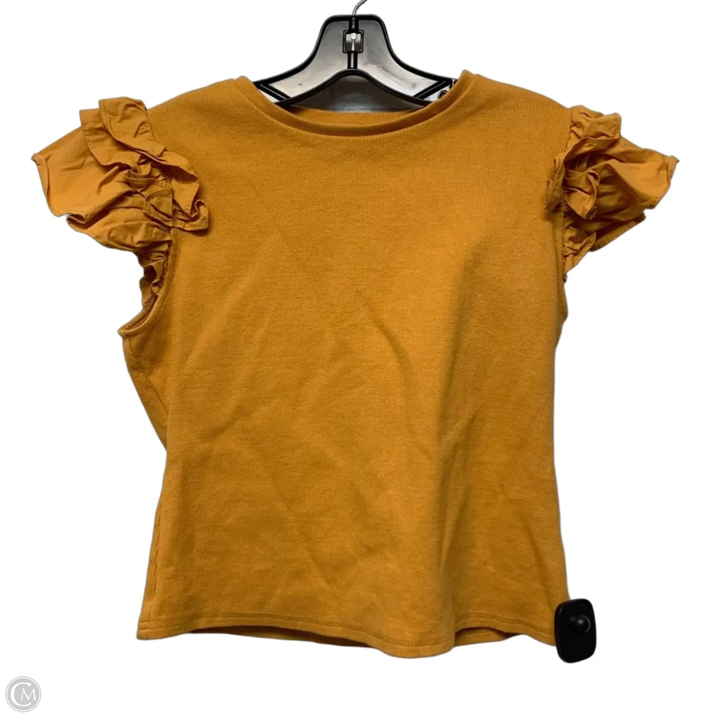 Top Short Sleeve By Anthropologie In Orange, Size: S