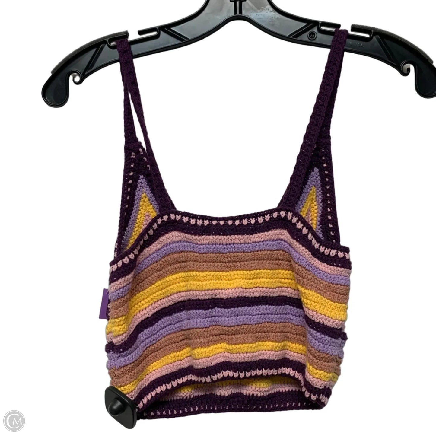 Top Sleeveless By Bdg In Purple & Yellow, Size: M