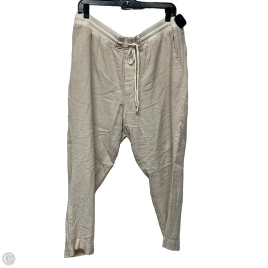 Pants Linen By Susina In Beige, Size: Xl