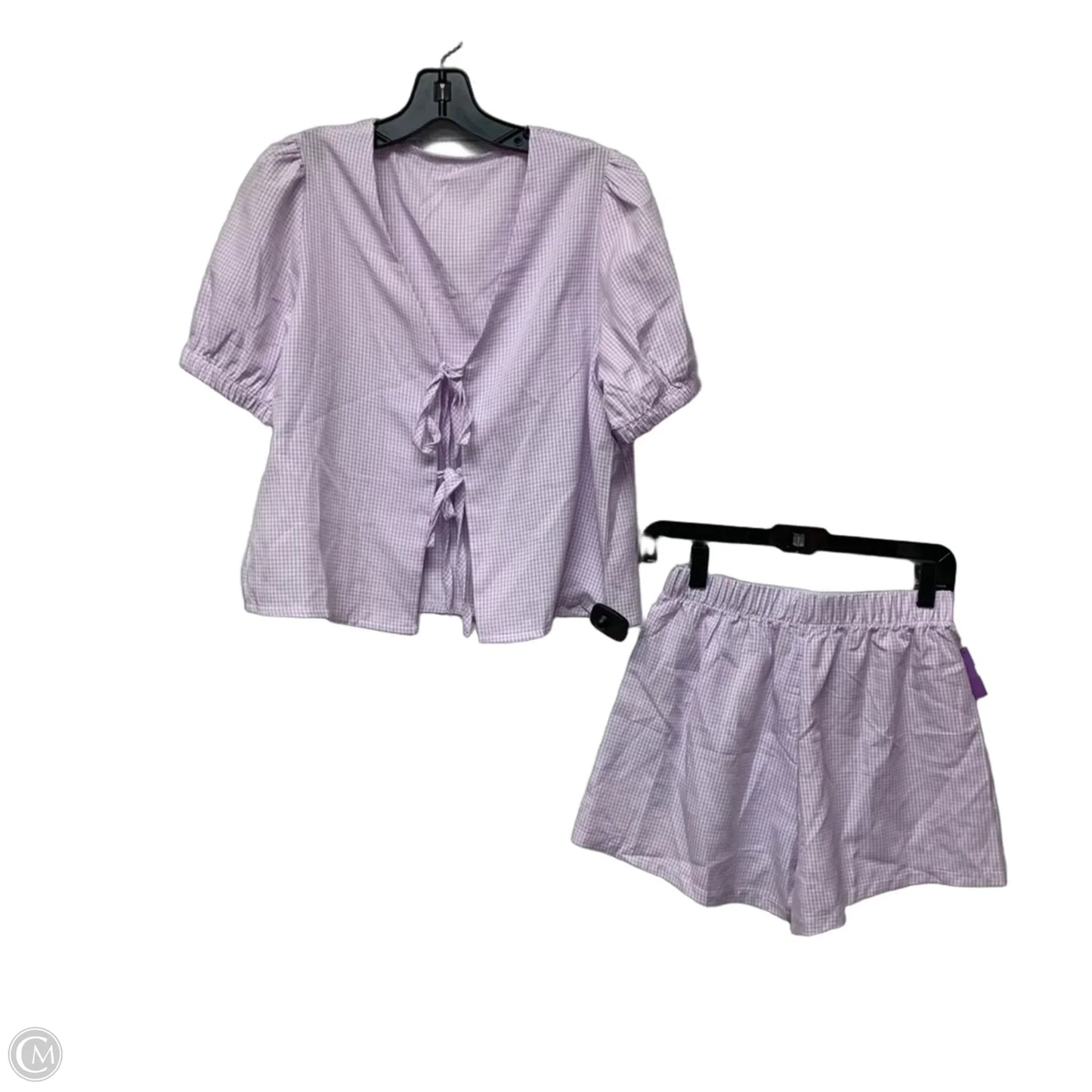 Shorts Set In Purple, Size: S