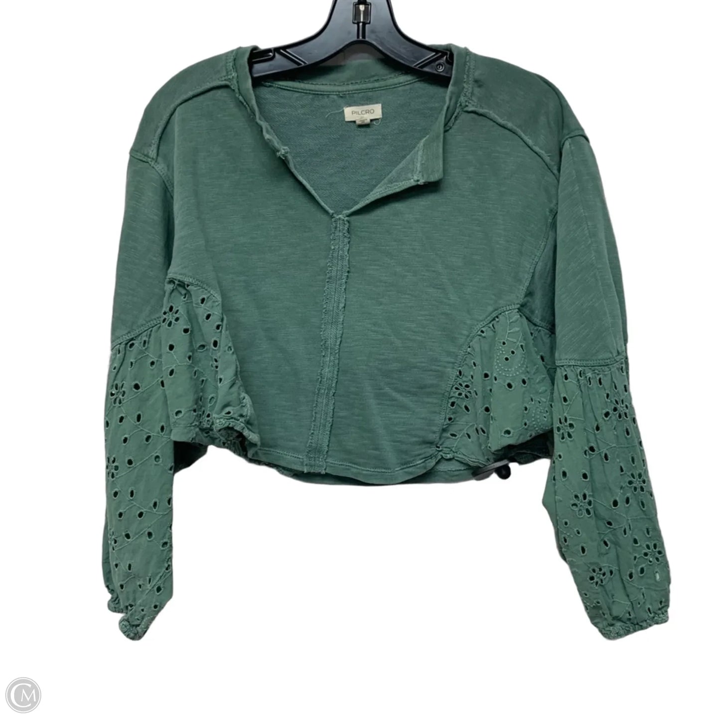 Top Long Sleeve By Pilcro In Green, Size: Xxs