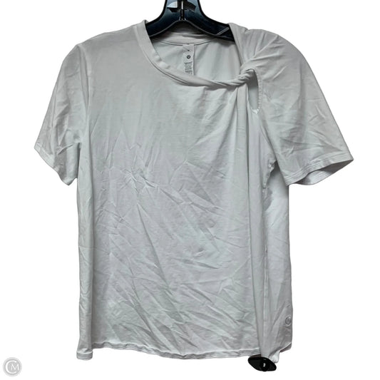 Athletic Top Short Sleeve By Lululemon In White, Size: M