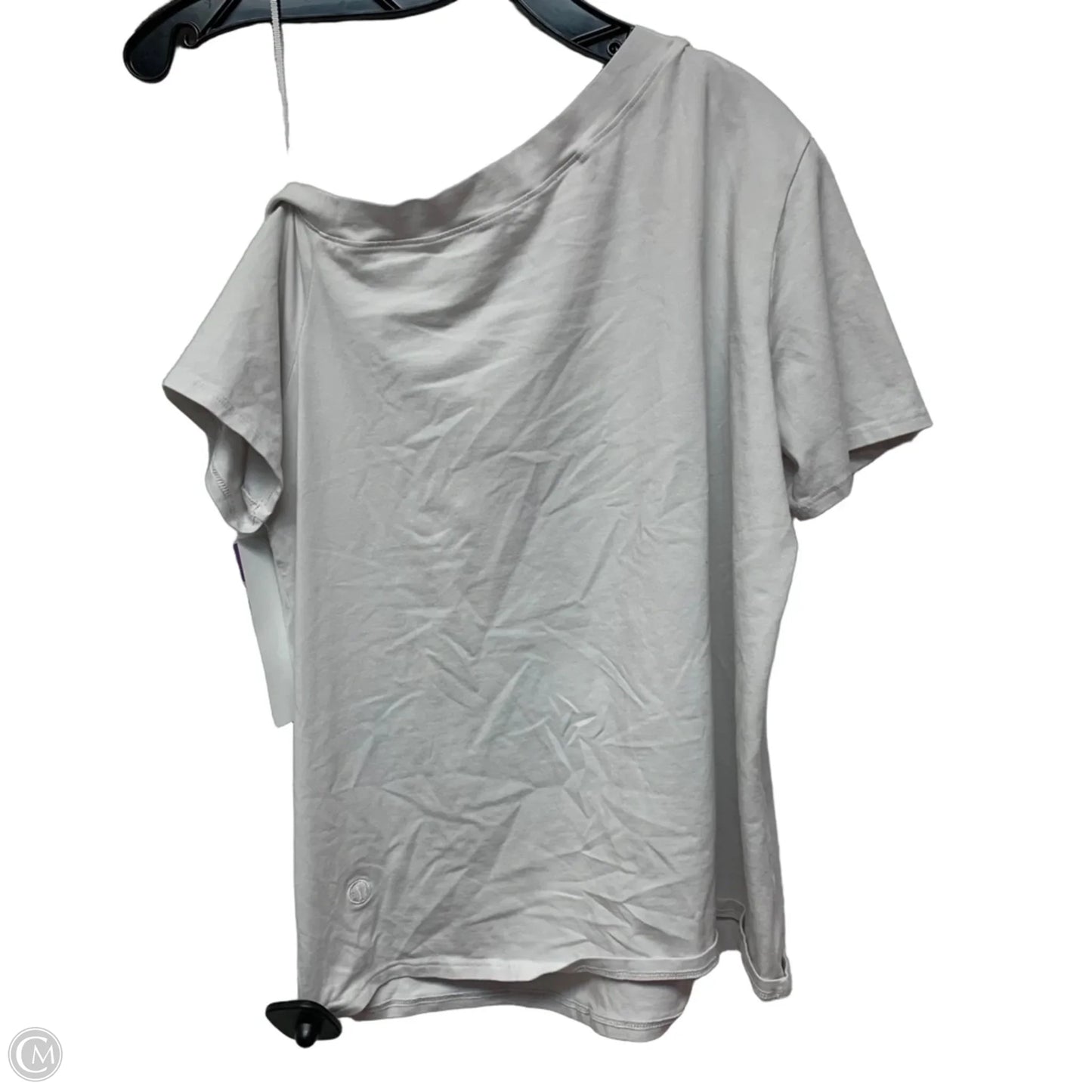 Athletic Top Short Sleeve By Lululemon In White, Size: M