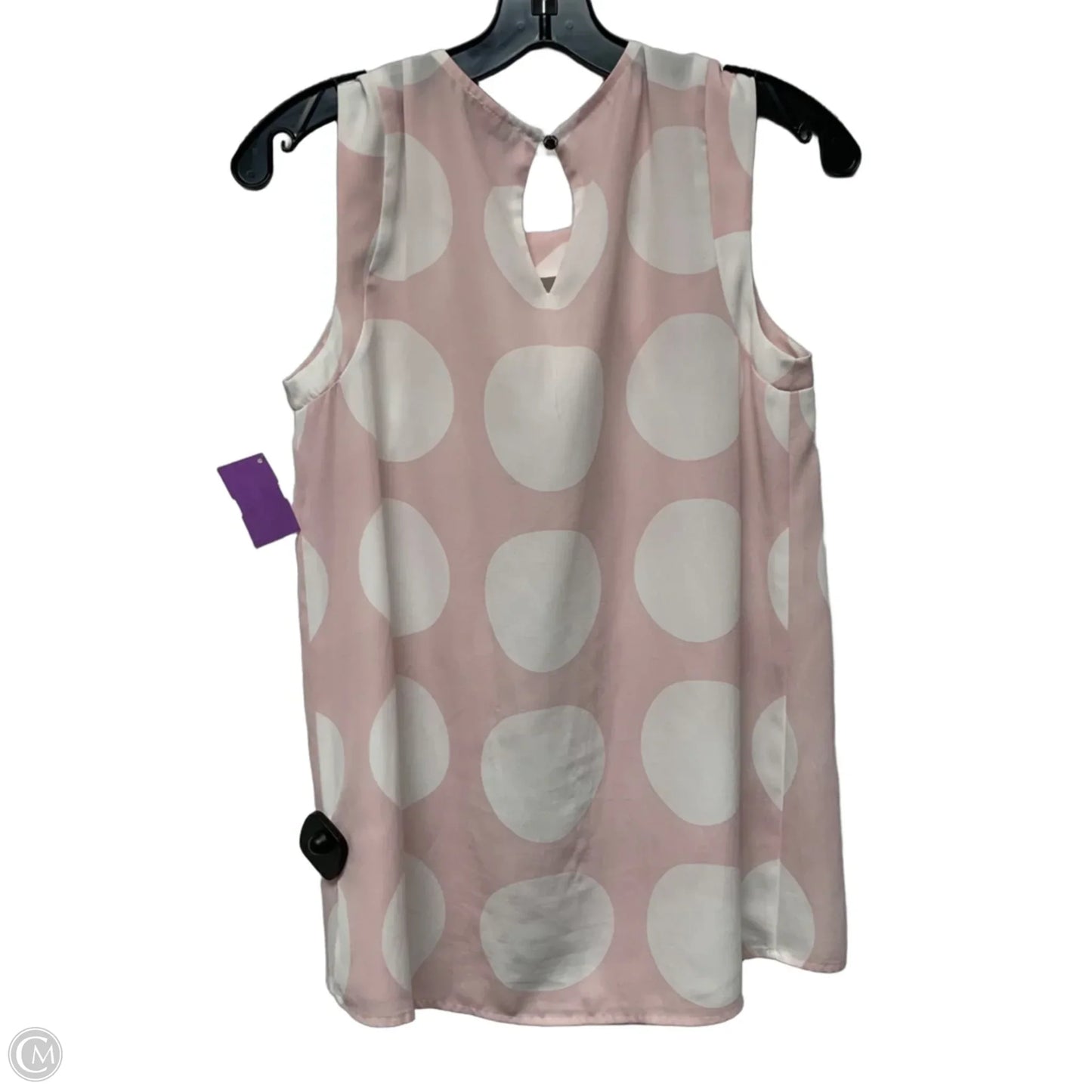 Blouse Sleeveless By Vince Camuto In Polkadot Pattern, Size: Xs