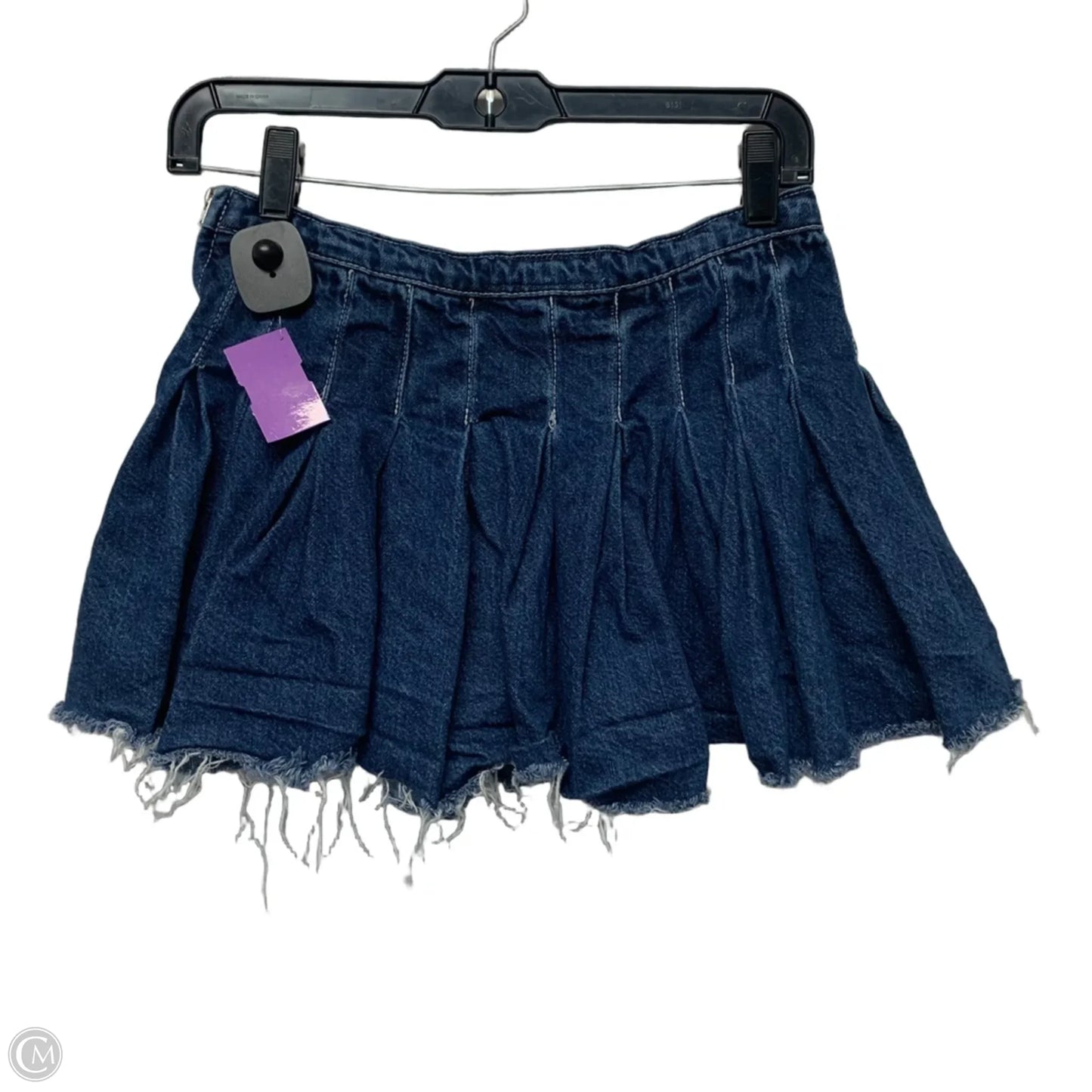 Skirt Mini & Short By Zara In Blue Denim, Size: Xs