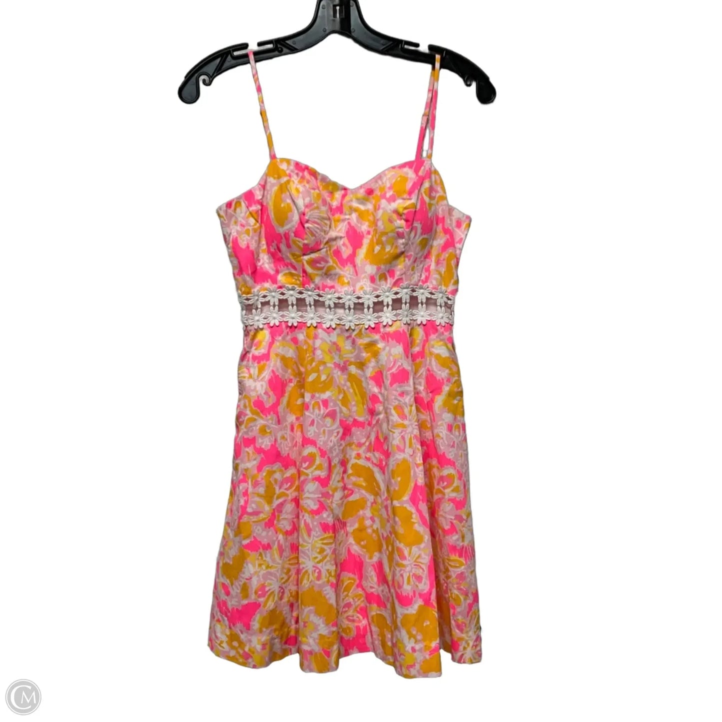 Dress Designer By Lilly Pulitzer In Pink & Yellow, Size: Xs