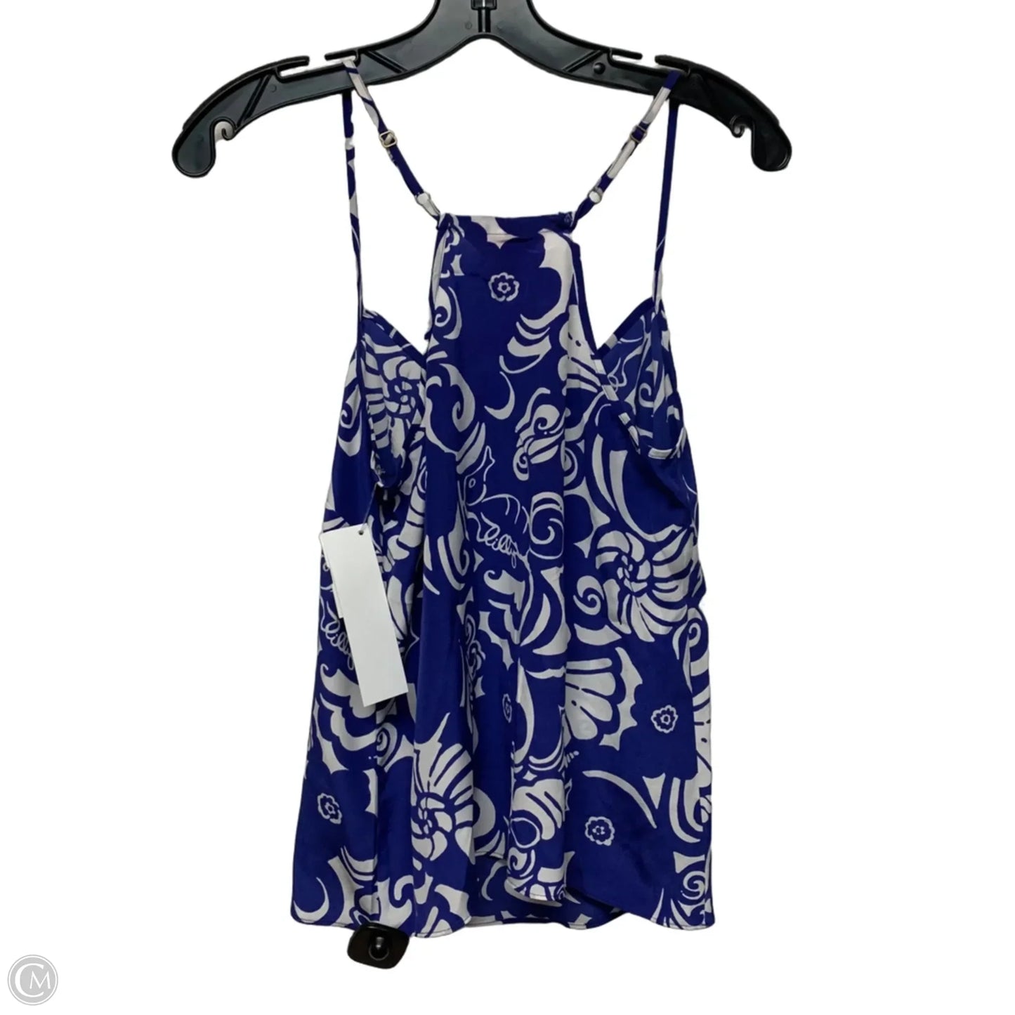 Top Sleeveless Designer By Lilly Pulitzer In Blue & White, Size: Xs
