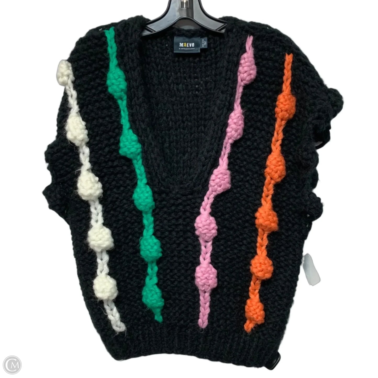 Vest Sweater By Maeve In Black, Size: Osfm