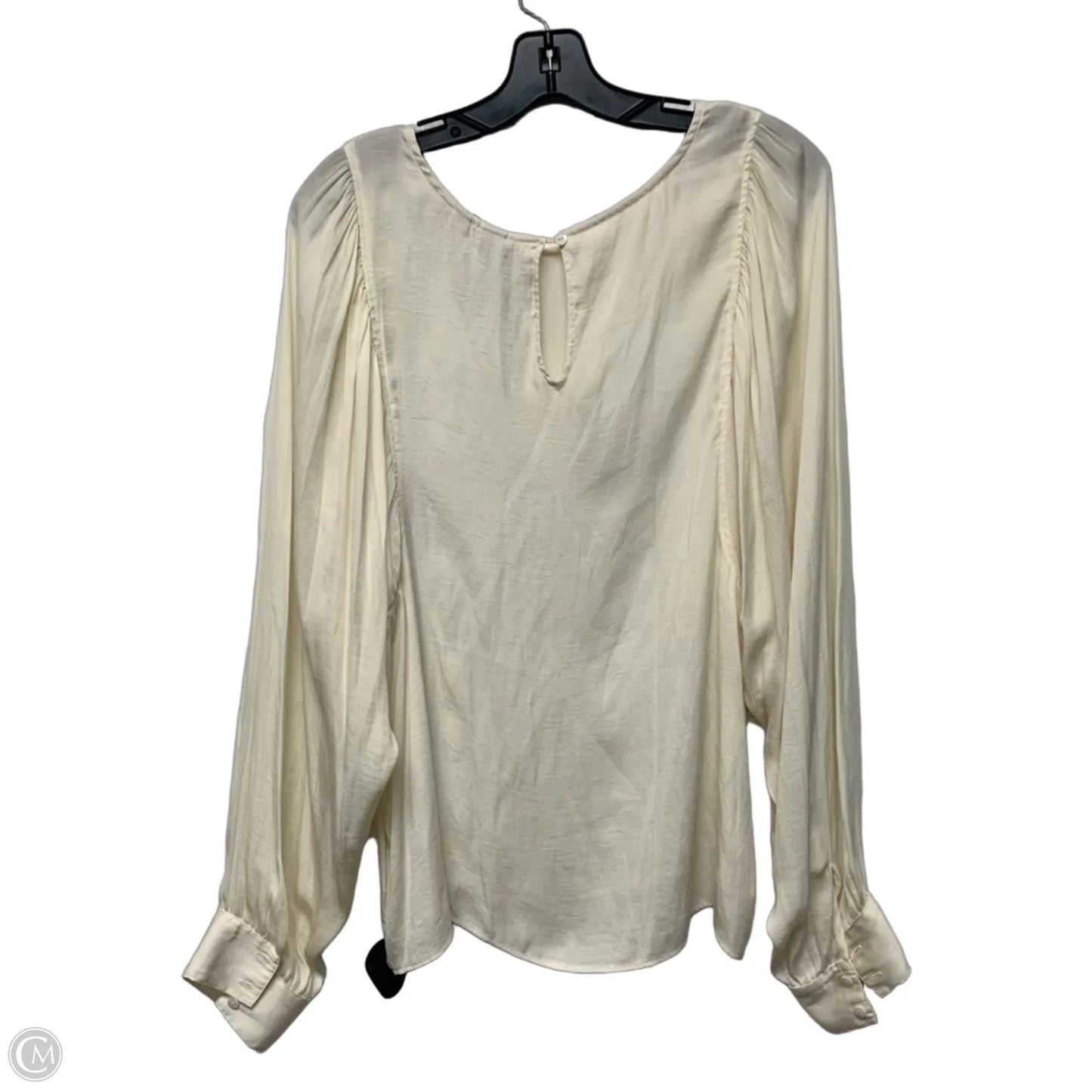 Blouse Long Sleeve By Dolan Left Coast In Cream, Size: Xl