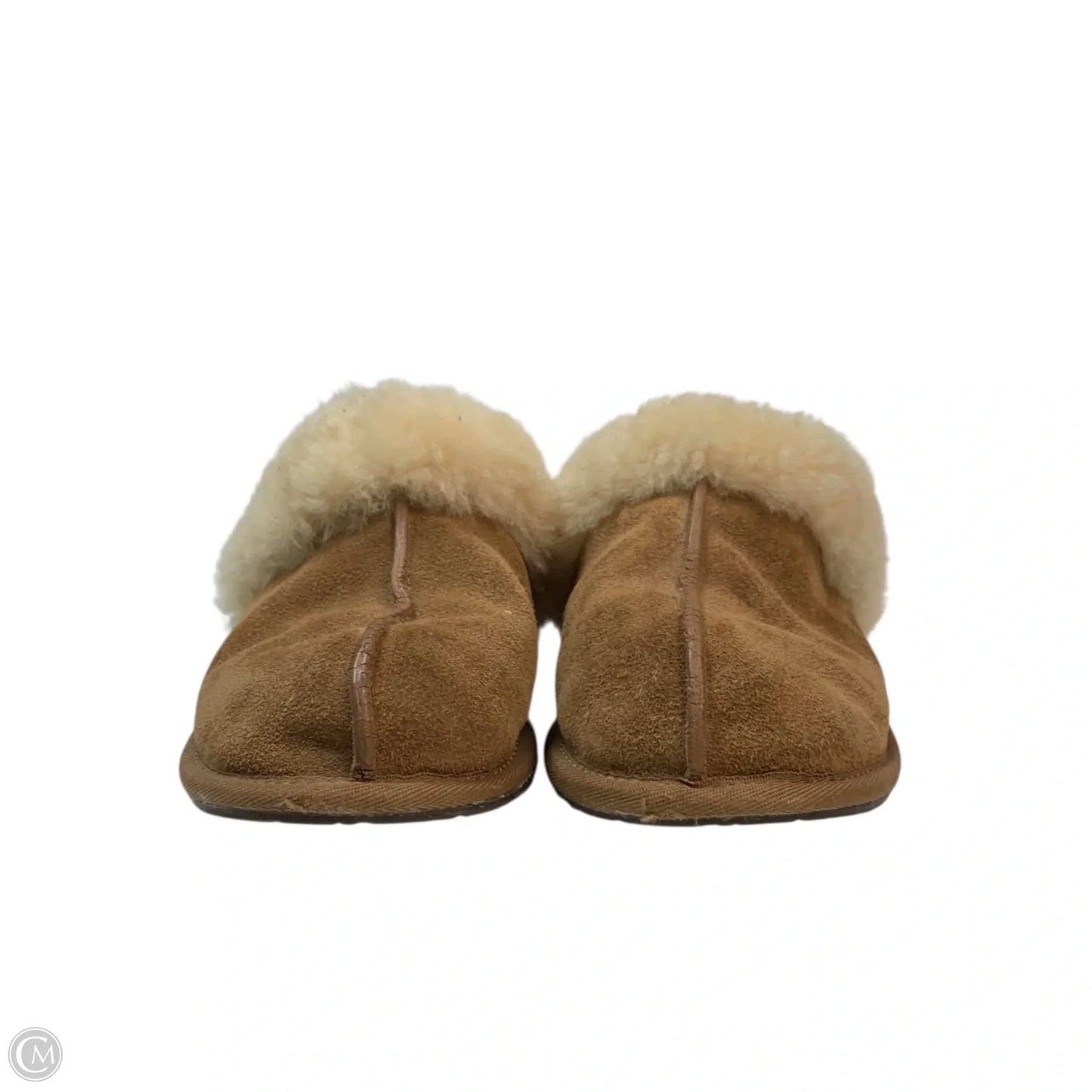 Slippers Designer By Ugg In Tan, Size: 8