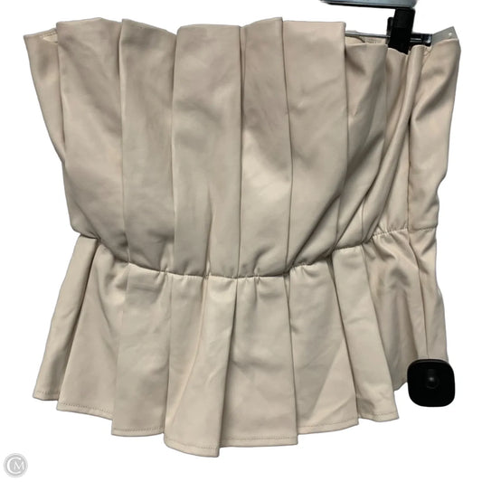 Top Sleeveless By Do + Be In Cream, Size: L