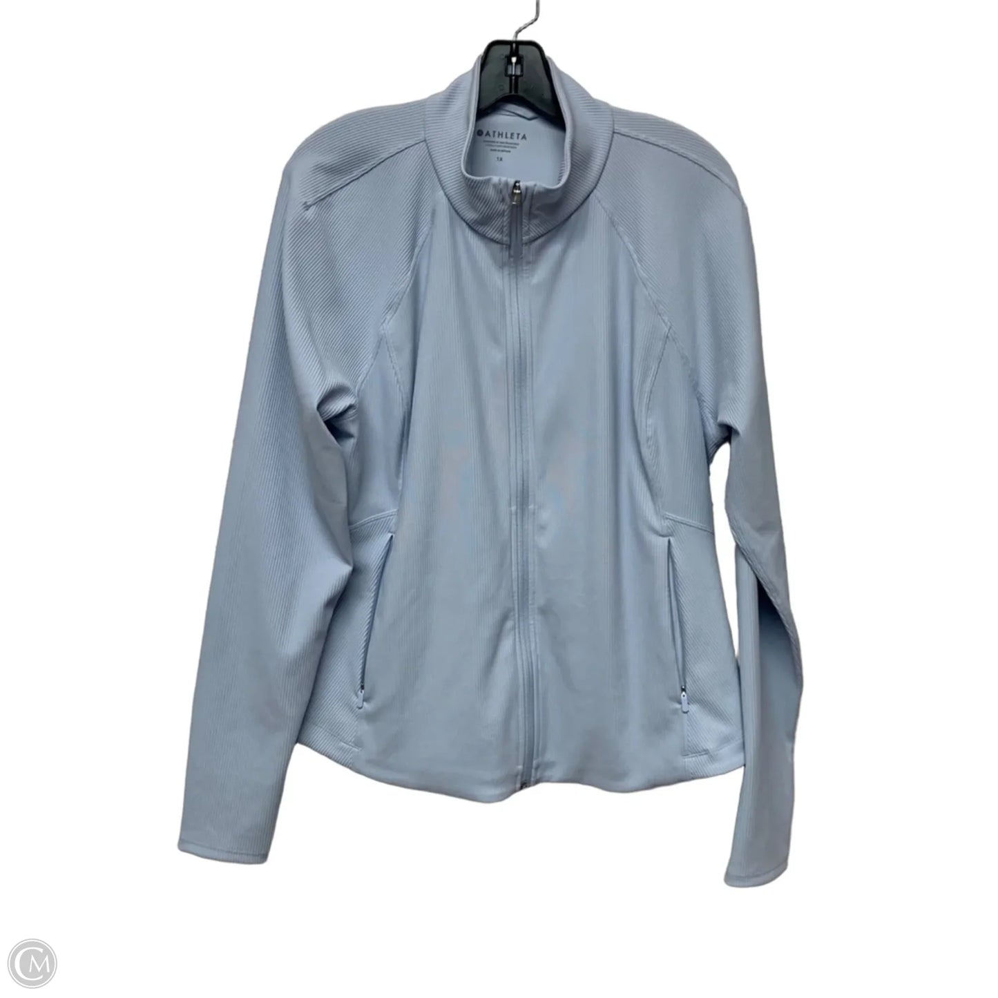 Athletic Jacket By Athleta In Blue, Size: 1x