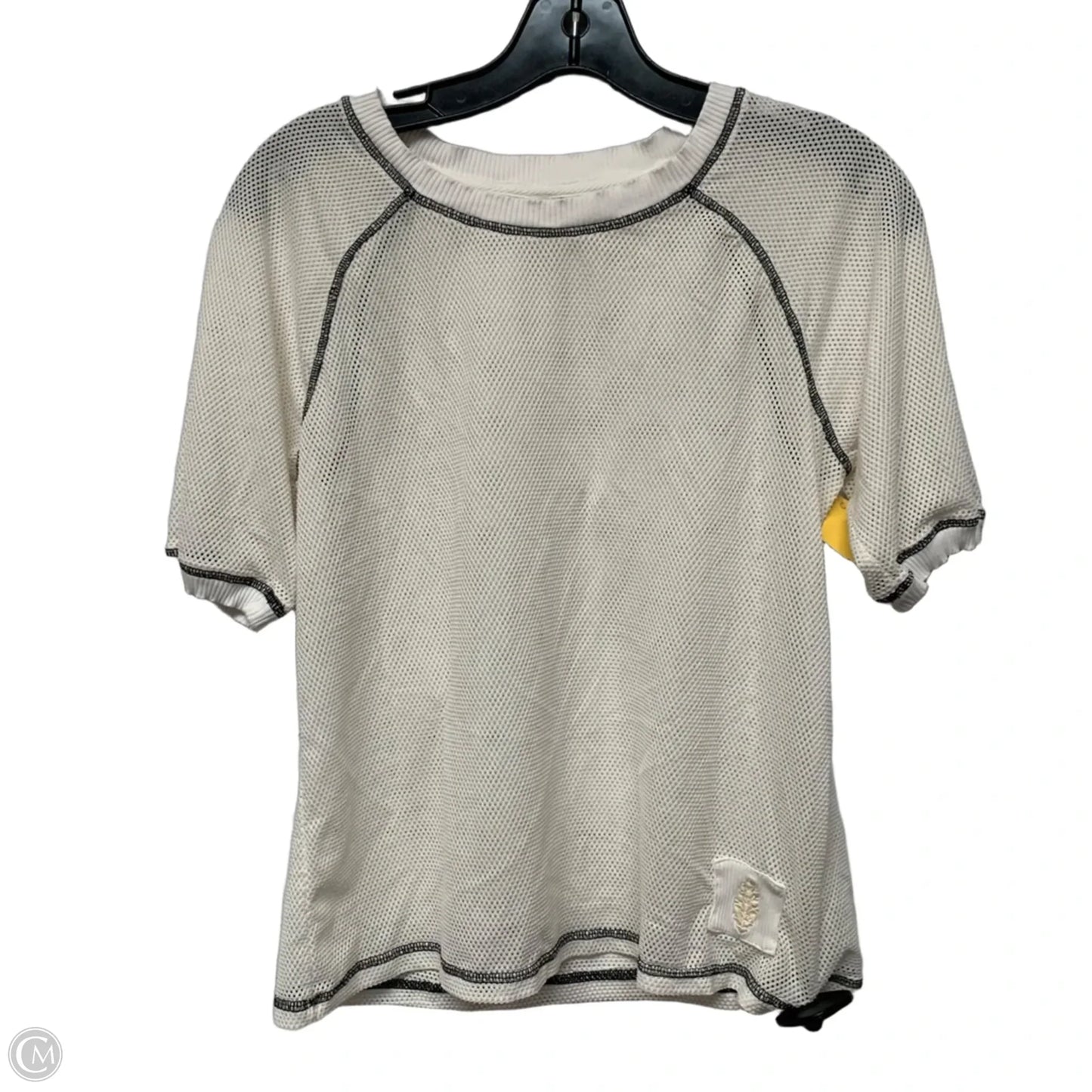 Athletic Top Short Sleeve By Free People In Cream, Size: S