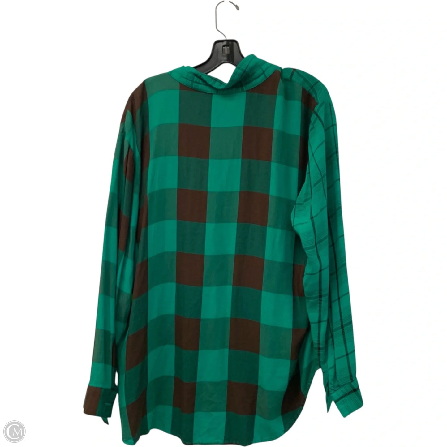 Tunic Long Sleeve By Cato In Green, Size: Xl