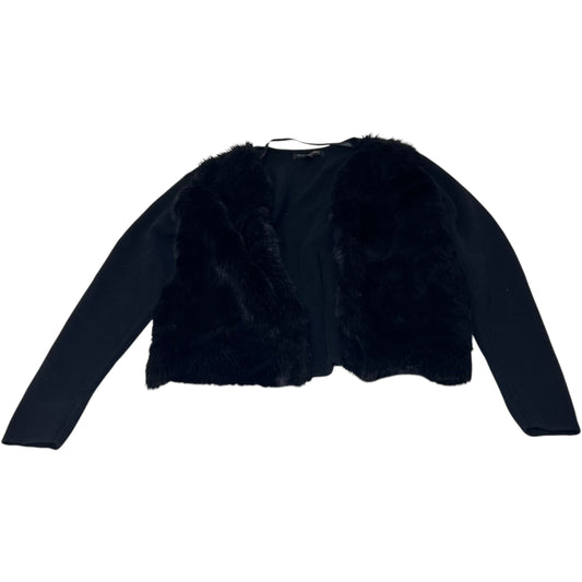 Jacket Faux Fur & Sherpa By Banana Republic In Black, Size: S