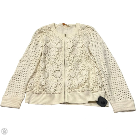 Jacket Designer By Tory Burch In Cream, Size: L