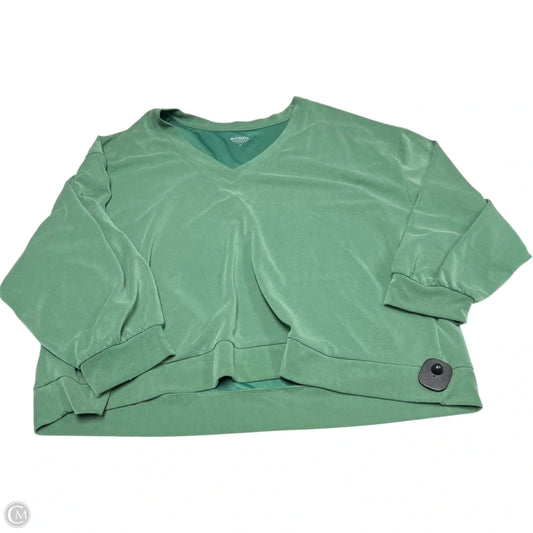 Athletic Top Long Sleeve Crewneck By Athleta In Green, Size: 3x
