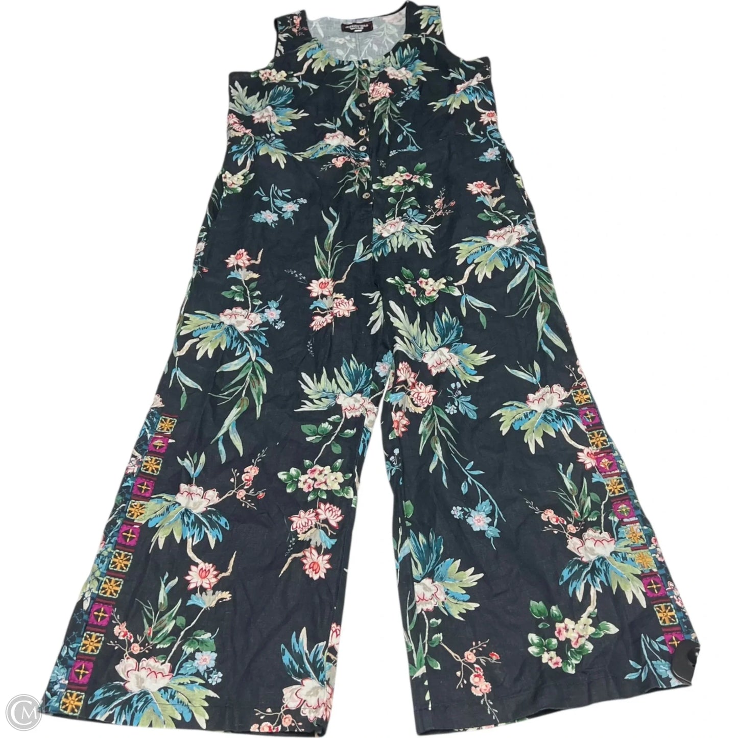 Jumpsuit Designer By Johnny Was In Floral Print, Size: S