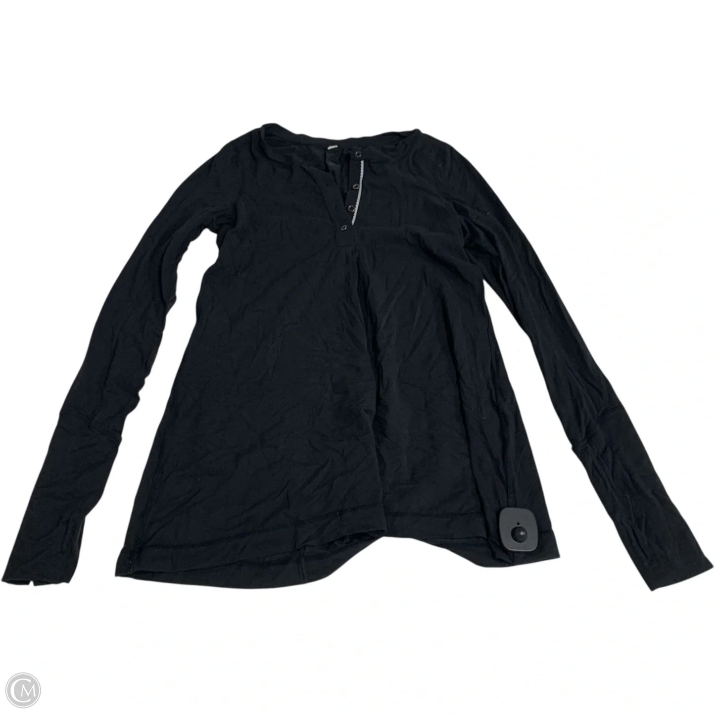Athletic Top Long Sleeve Crewneck By Lululemon In Black, Size: S