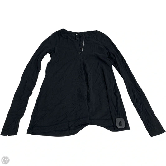 Athletic Top Long Sleeve Crewneck By Lululemon In Black, Size: S