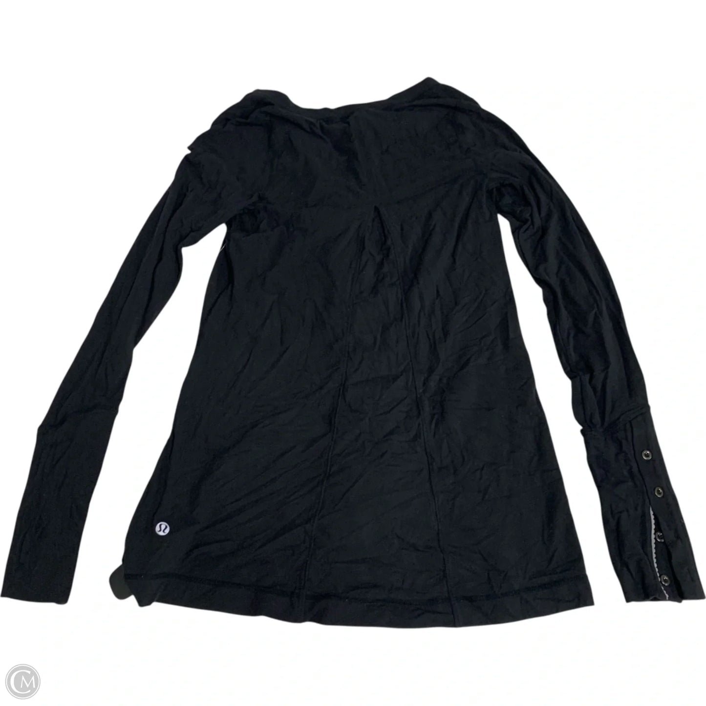Athletic Top Long Sleeve Crewneck By Lululemon In Black, Size: S