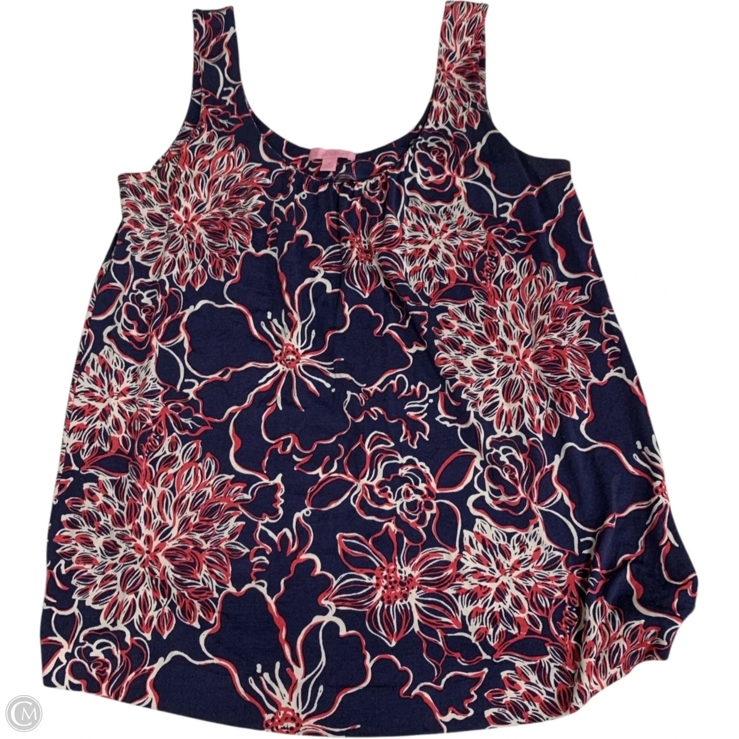 Top Sleeveless Designer By Lilly Pulitzer In Navy, Size: M