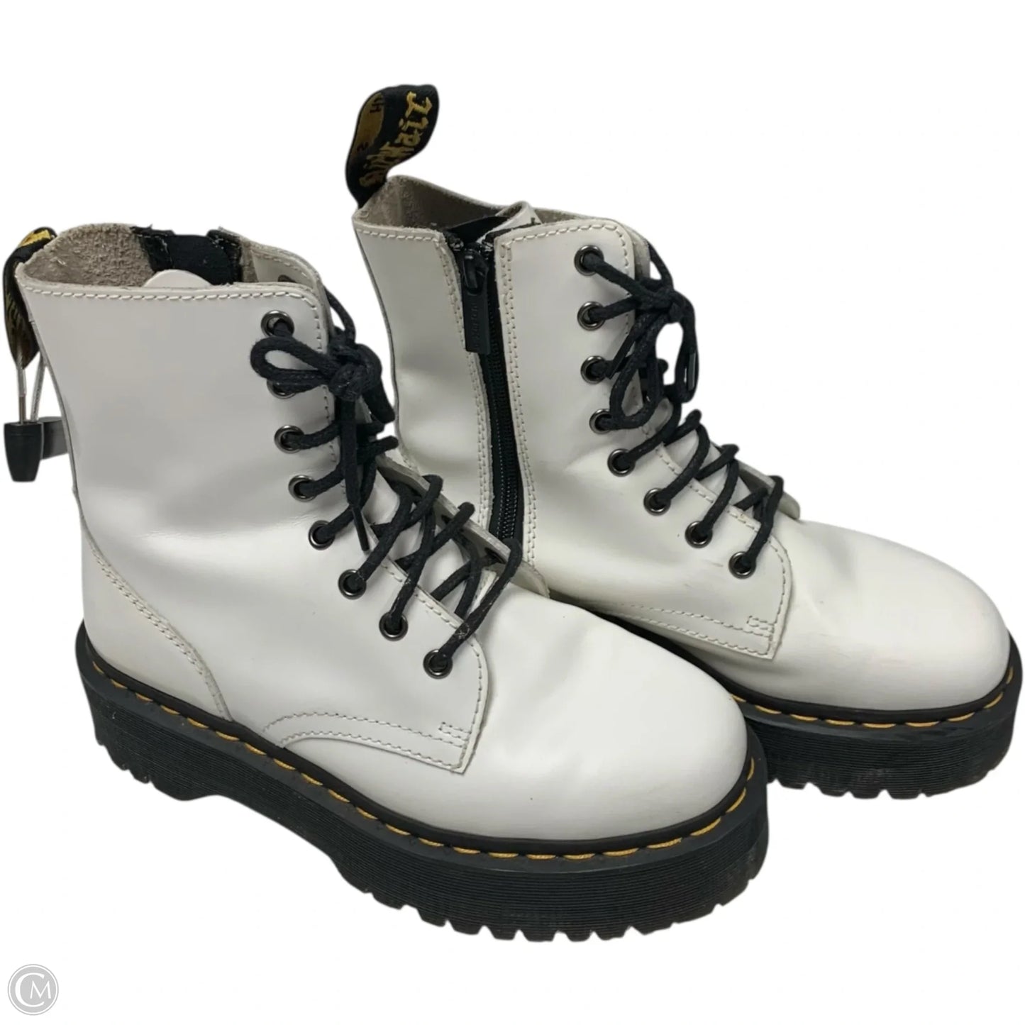 Boots Combat By Dr Martens In White, Size: 7