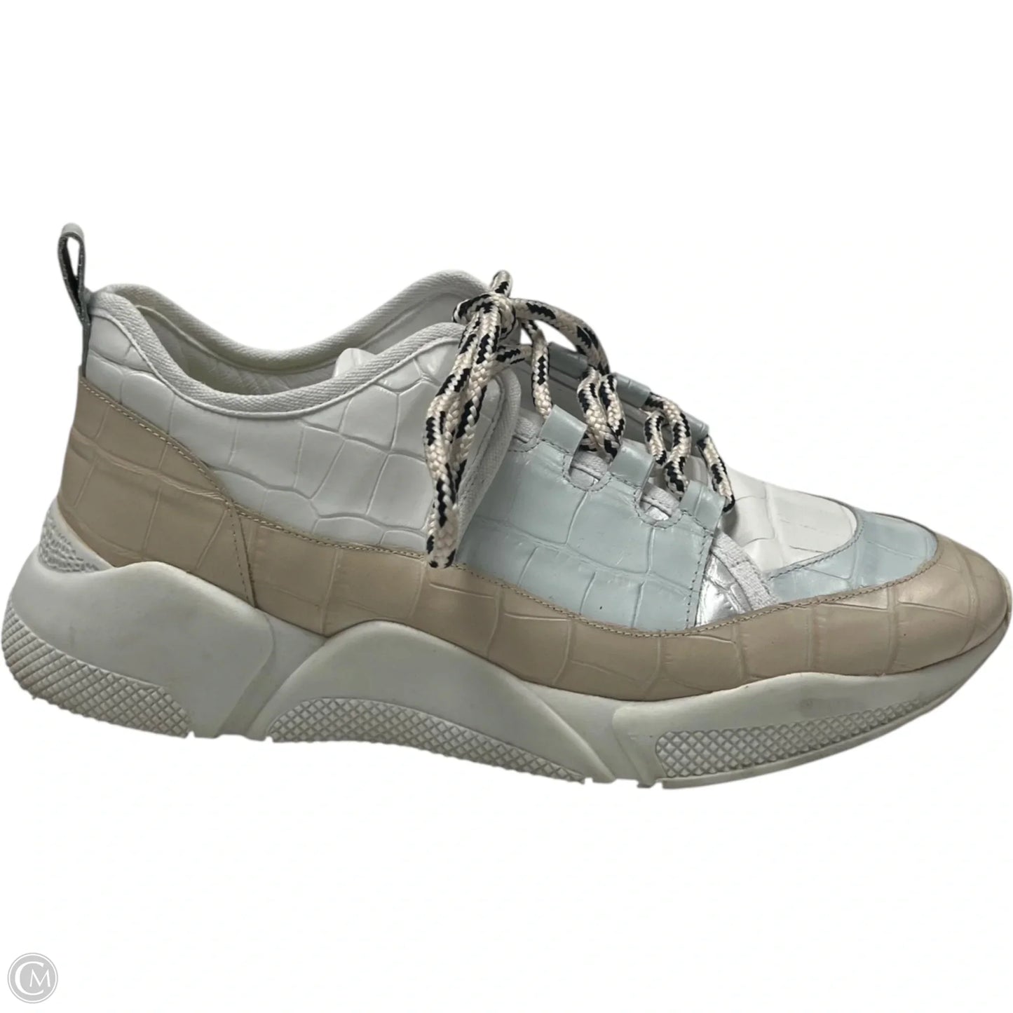 Shoes Sneakers By Freda Salvador In Brown & White, Size: 7