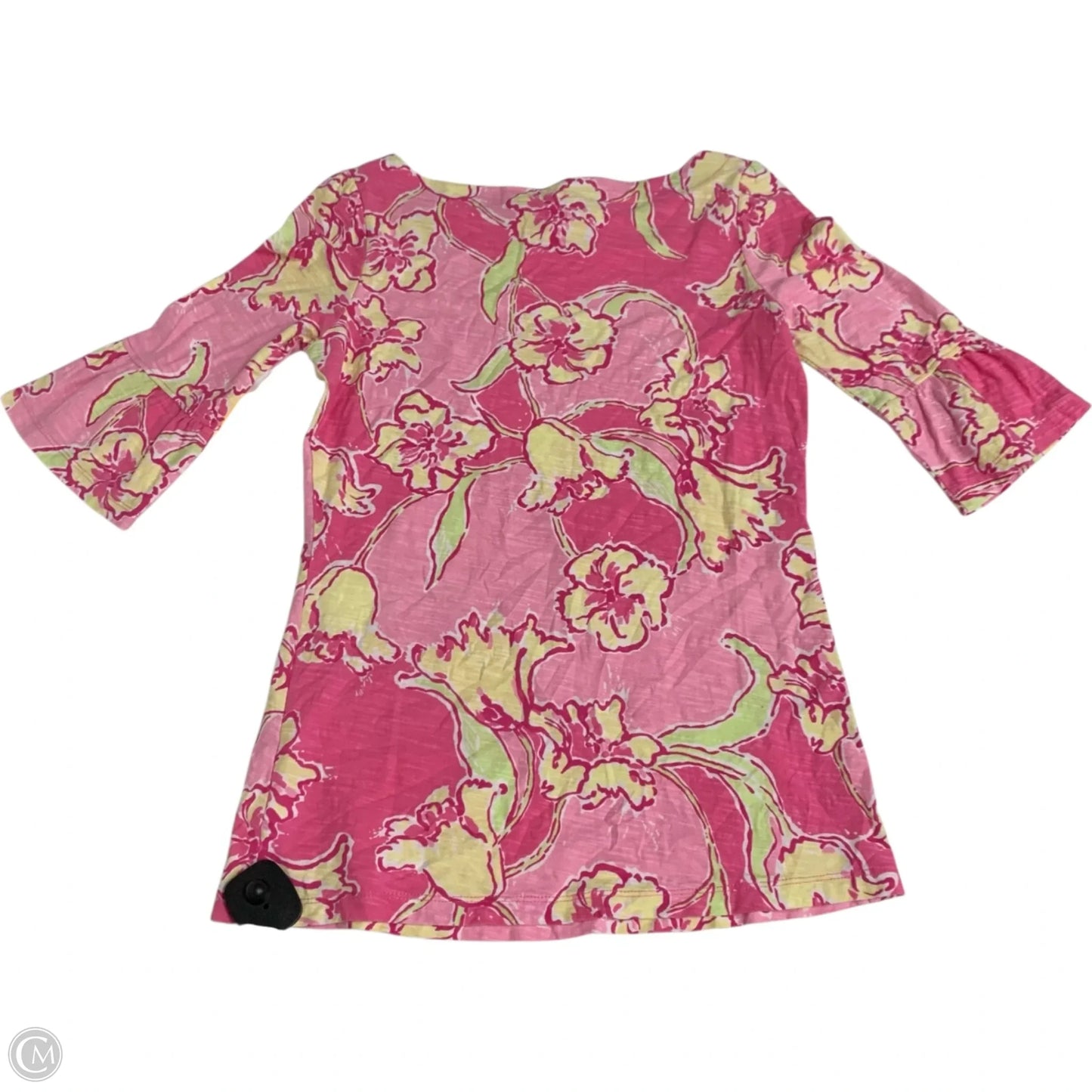 Top 3/4 Sleeve Designer By Lilly Pulitzer In Pink, Size: S
