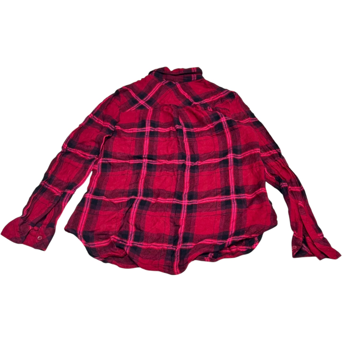 Top Long Sleeve By Beachlunchlounge In Plaid Pattern, Size: S