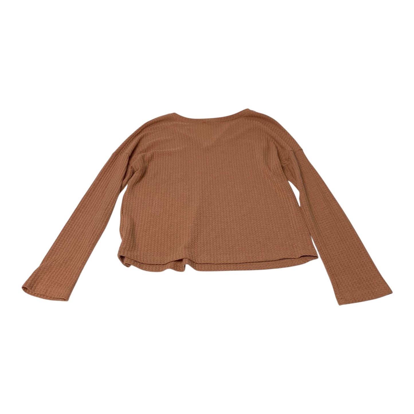 Top Long Sleeve Basic By Shein In Orange, Size: M